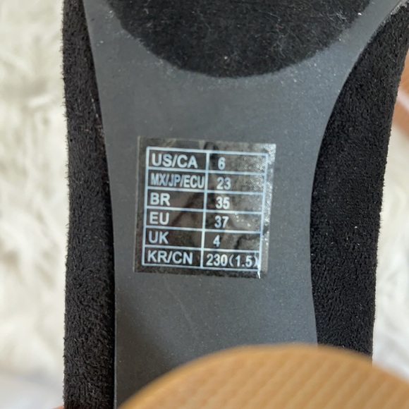 FOREVER 21 Block Heel Sock Black Booties Size 6 - Picture 9 of 13